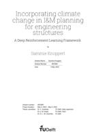 Incorporating climate change in I&M planning for engineering structures - A Deep Reinforcement Learning Framework