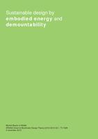 Sustainable design by embodied energy and demountability