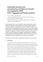 Particulate structure and microstructure evolution of concrete investigated by DEM: Part 1: Aggregate and binder packing