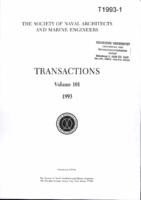 Transactions of The Society of Naval Architects and Marine Engineers, SNAME, Volume 101, 1993