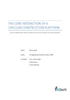 The core interaction of a circular construction platform