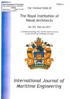 Transactions of the International Journal of Maritime Engineering