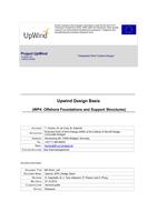 Upwind design basis (WP4: Offshore foundations and support structures)