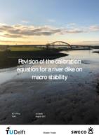 Revision of the calibration equation for a river dike on macro stability