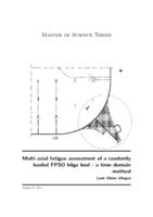 Multi axial fatigue assessment of a randomly loaded FPSO bilge keel - A time domain method.