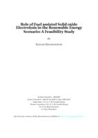 Role of Fuel assisted Solid oxide Electrolysis in the Renewable Energy Scenario: A Feasibility Study