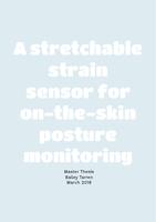 A stretchable strain sensor for on-the-skin posture monitoring