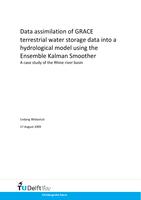 Data assimilation of GRACE terrestrial water storage data into a hydrological model using the Ensemble Kalman Smoother: A case study of the Rhine river basin