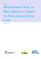 Molybdenum Oxide in Hole-selective Contacts for Silicon-based Solar Cells