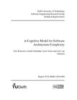 A cognitive model for software architecture complexity