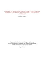 Numerical investigation of bubble entrapment with tip vortex via an Eulerian-Lagrangian approach