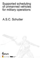 Supported scheduling of unmanned vehicles for military operations