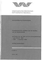 Stormvloedkering Oosterschelde - tweedimensionale modellen van de monding van de Oosterschelde: Verifikatie aan de hand van de prototypemetingen getij 30 juli 1984, getij 1 augustus 1984 : verslag berekeningen