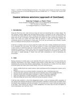 Coastal defence solutions (approach of ComCoast)
