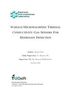 Surface-Micromachined Thermal Conductivity Gas Sensors For Hydrogen Detection