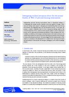 Investigating teachers' perception about the educational benefits of Web 2.0 personal learning environments