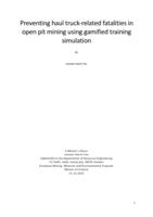 Preventing haul truck-related fatalities in open pit mining using gamified training simulation