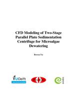 CFD Modeling of Two-Stage Parallel Plate Sedimentation Centrifuge for Microalgae Dewatering