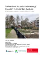 Interventions for an inclusive energy transition in Amsterdam Zuidoost