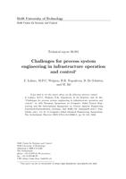 Challenges for process system engineering in infrastructure operation and control
