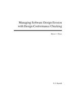 Managing Software Design Erosion with Design Conformance Checking