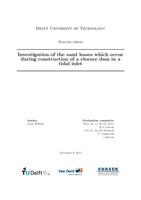 Investigation of the sand losses which occur during construction of a closure dam in a tidal inlet