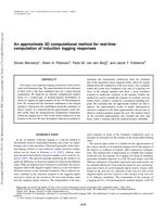 An approximate 3D computational method for real-time computation of induction logging responses