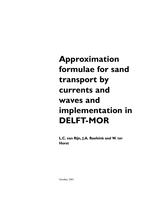 Approximation formulae for sand transport by currents and waves and implementation in DELFT-MOR