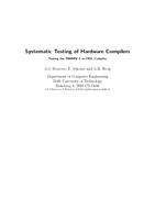 Systematic Testing of Hardware Compilers: Testing the DWARV C-to-VHDL Compiler