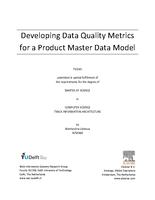 Developing Data Quality Metrics for a Product Master Data Model