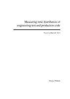 Measuring time distribution of engineering test and production code