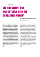 Die Tradition des Kragstuhls und die Bruder Rasch / The tradition of the Cantilever Chair and the Rasch Brothers