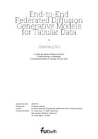 End-to-End Federated Diffusion Generative Models for Tabular Data
