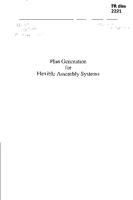 Plan generation for flexible assembly systems