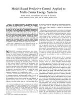 Model-based predictive control applied to multi-carrier energy systems