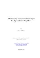 IM3 Linearity Improvement Techniques for Bipolar Amplifiers