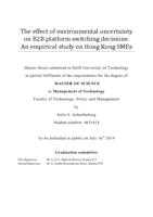 The effect of environmental uncertainty on B2B-platform switching decisions: An empirical study on Hong Kong SMEs