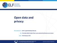 Open Data and Privacy