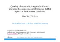 Quality of open air, single-shot laser-induced breakdown spectroscopy (LIBS) spectra from waste particles