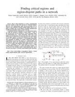 Finding Critical Regions and Region-Disjoint Paths in a Network