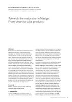 Towards the maturation of design: From smart to wise products