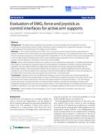 Evaluation of EMG, force and joystick as control interfaces for active arm supports