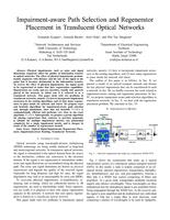 Impairment-aware path selection and regenerator placement in translucent optical networks
