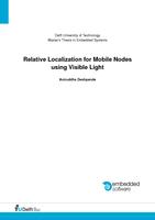 Relative localization for Mobile Nodes using Visible Light