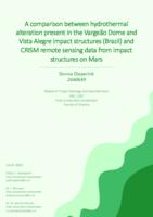 A comparison between hydrothermal alteration present in the Vargeão Dome and Vista Alegre impact structures (Brazil) and CRISM remote sensing data from impact structures on Mars