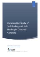 Comparative Study of Self Sealing and Self Healing in Clay and Concrete