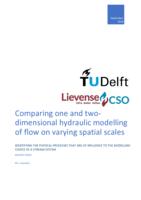Comparing one and two-dimensional hydraulic modelling of flow on varying spatial scales