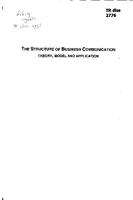 The structure of business communication: Theory, model and application