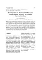 Stability Analysis of Unsaturated Soil Slope Considering the Variability of Soil-water Characteristic Curve