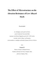 The Effect of Microstructure on the Abrasion Resistance of Low Alloyed Steels